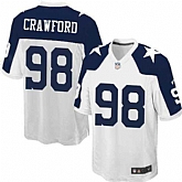 Nike Men & Women & Youth Cowboys #98 Crawford Thanksgiving White Team Color Game Jersey,baseball caps,new era cap wholesale,wholesale hats
